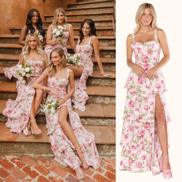 Show Me Your Mumu  Lady Corset Tiered Maxi Dress Garden Romantic size 2X New - Picture 3 of 12